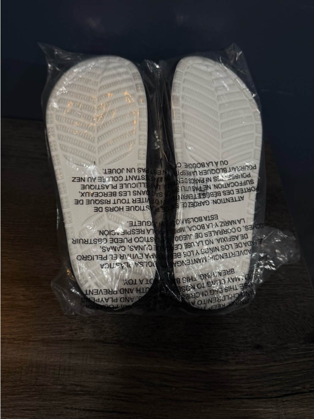 CROCS Women's Black and White Slip-On Sandals